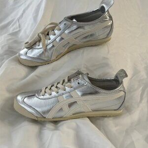New Onitsuka Tiger Mexico 66 ASICS Sneaker Shoes in Silver